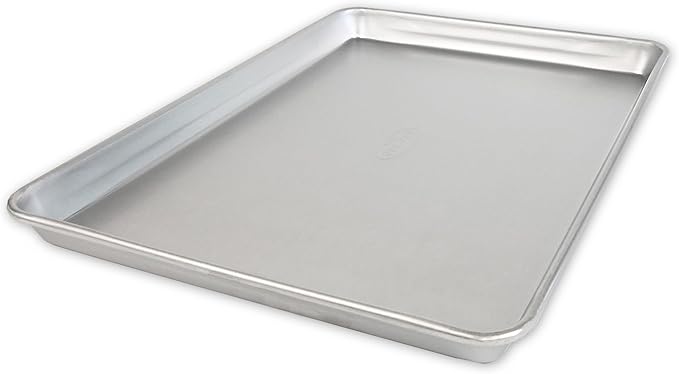 USA Pan Bakeware Traditional Aluminized Steel Uncoated Half Sheet Baking Sheet Pan, Made without nonstick coating