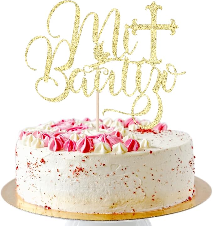 Gold Glitter Mi Bautizo Cake Topper - White Dove First Communion Decoration For Baby's 1st Birthday/Baby Shower/Gender Reveal Party Supplies