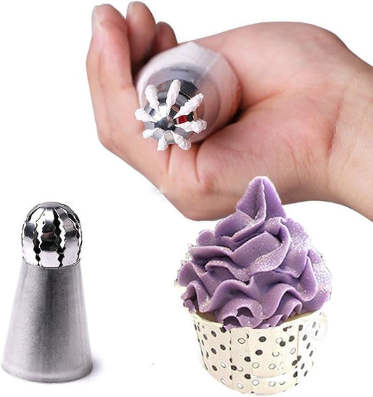 Russian Piping Tips Set 3 Pcs Stainless Steel, Icing Nozzles for Cake Cupcake Decorating Baking Tools