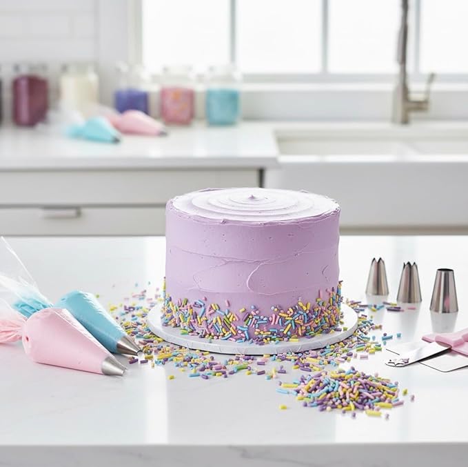 Manvscakes, Pastel Rainbow Sprinkles, Dye Free Cake Decorations, Nut and Gluten Free, Easter Cupcake Topping, 3oz