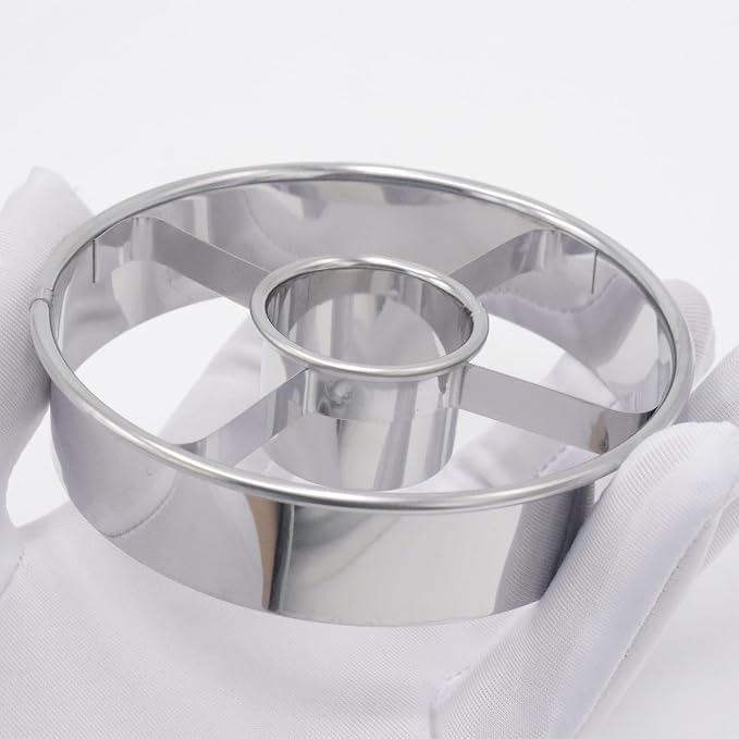 2 Pack Stainless Steel Donut Cutter, 3.86 Inch Doughnut Cutters Mold, Professional Baking Tool for Making Perfect Donuts, Bagels, Cookies, Biscuits, and More