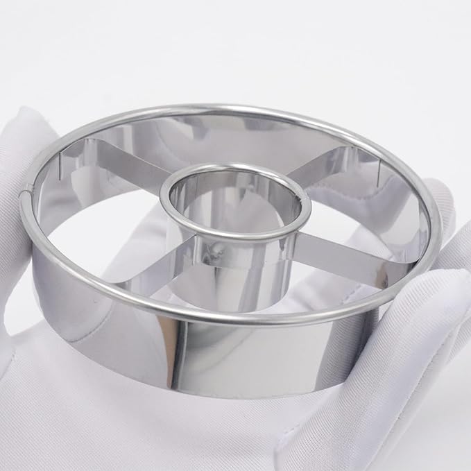 2 Pack Stainless Steel Donut Cutter, 3.86 Inch Doughnut Cutters Mold, Professional Baking Tool for Making Perfect Donuts, Bagels, Cookies, Biscuits, and More