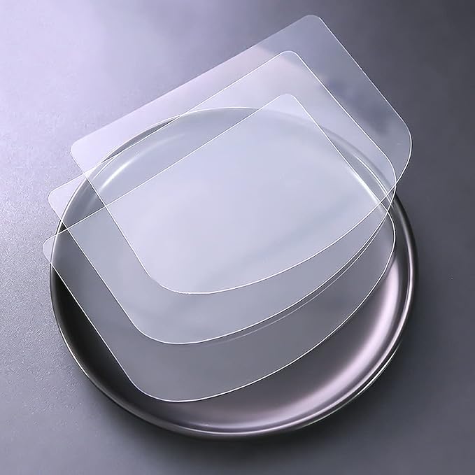 Woohome 25 PCS Transparent Cake Cream Scraper Plastic Cake Scraper Clear Icing Comb Contour Set for Bread Pastry Cake Decorating Supplies DIY Kitchen Bakery Baking Tool