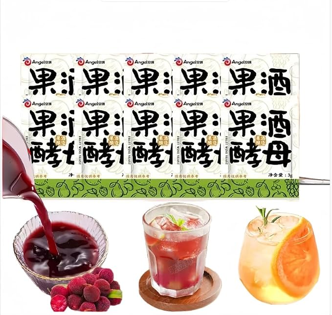 Wine Yeast for Fruit Wine,Make Fruit Wine at Home (3g/10 bags) 1.05oz 果酒酵母（3g/10袋）1.05oz