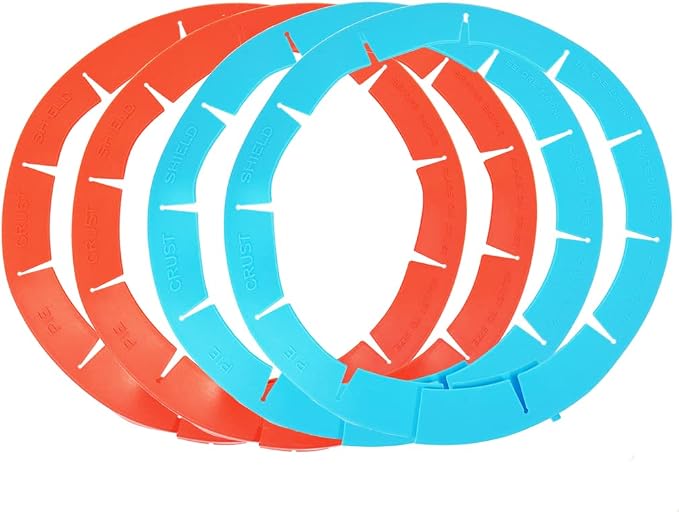 Adjustable Pie Crust Shield Protector Pie Edge Protector Tools Round Silicone Baking Cake Pizza Cover BPA-Free for Halloween Christmas Baking Fits 8-11.5 Inches Pie