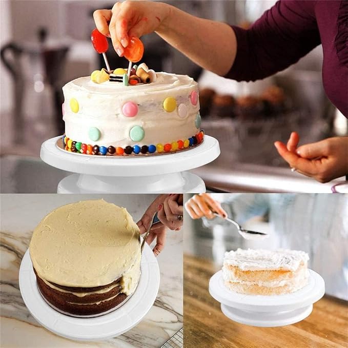 6 Pcs Cake Stand Set, Cake Decorating Supplies, Rotating Cake Turntable | for Decorating, Cake Spinner, Cake Decorating Tools, Cake Decorating Kit, Gift Set Baking Supplies 11 Inch