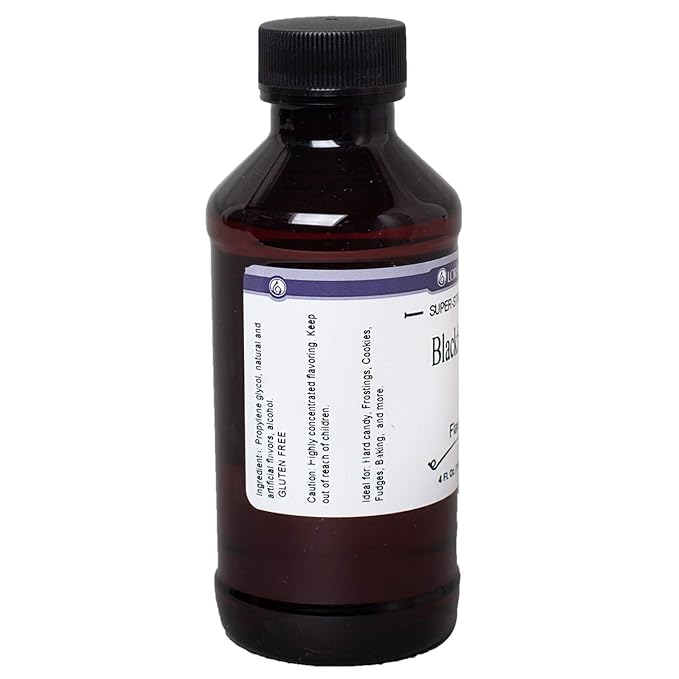 LorAnn Oils Super Strength Flavoring - Used For Candy Making, Flavoring Extracts, Baking, Hard Candy, and Flavor Oils - Bold, Natural Flavors 4X Stronger Than Extracts - Blackberry, 4 fl oz