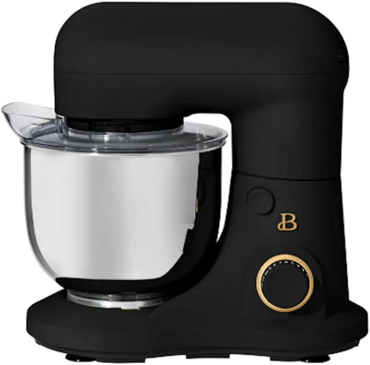 3.5 Qt Stand Mixer, with Flat Beater, Dough Hook, Whisk (Black)