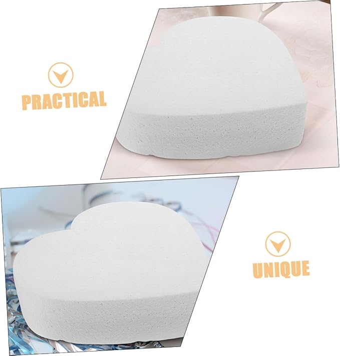 STOBAZA Cake Heart Shaped Model for Wedding Display and Decorating Lightweight Fake Cake for Crafting and Photography for Celebrations and Events