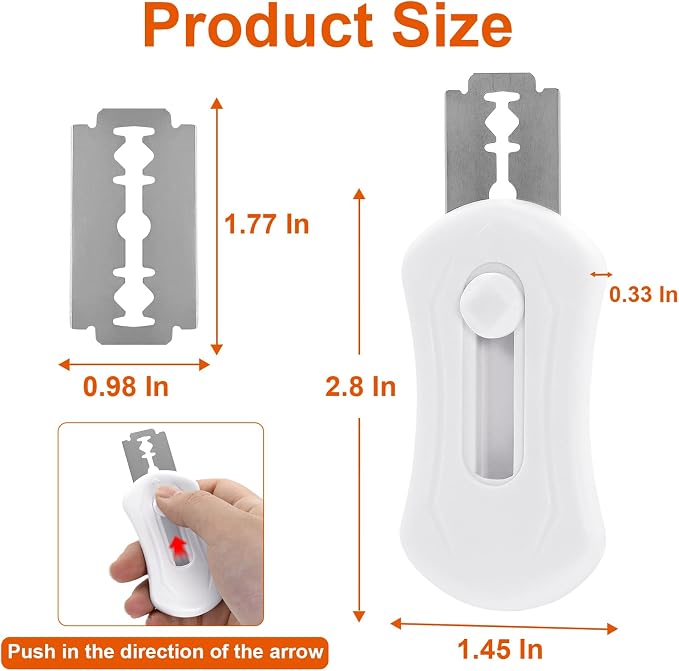 Bread Lame Dough Scoring Tool Set, Professional Sourdough Scoring Tool & Bread Scorer with 5 Razor Blades, Finger Protectors Bread Razor for Artisan Baking White