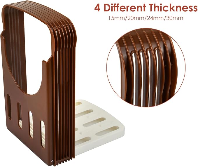Bread Slicer for Homemade Bread 4 Slice Thickness Bread Cutting Guide Plastic Foldable Compact Sandwich Loaf Slicer