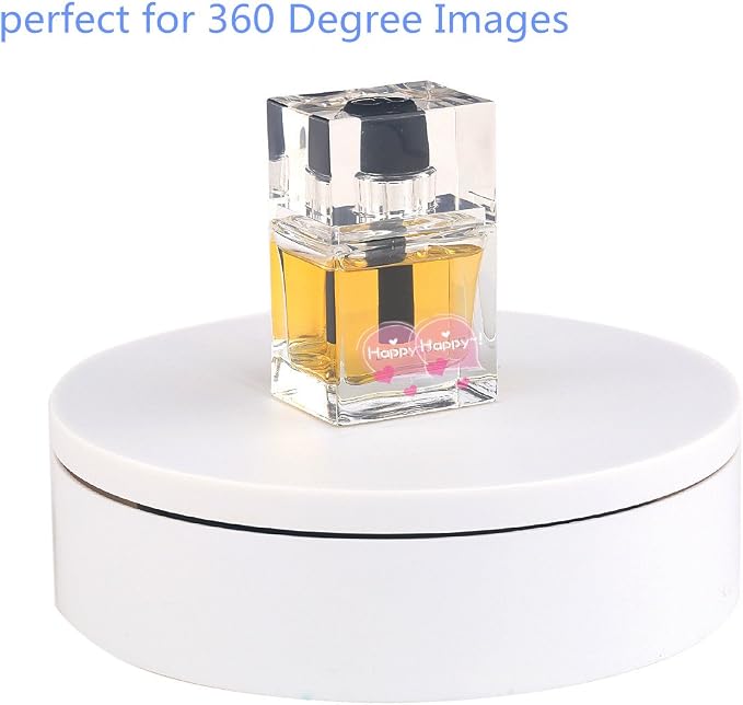 Motorized Photography Turntable,Newerpoint Automatic Revolving Platform Perfect for 360 Degree Images,Professional for Shop Display Stand,Product Display or Cake Display,55lb Load Dia 7.8inch- White