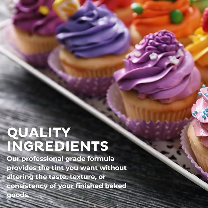 Chefmaster Violet Gel Food Coloring | Vibrant Color | Professional-Grade Dye for Icing, Frosting, Fondant | Baking & Decorating | Fade-Resistant | Easy-to-Use | Made in USA | 20 oz