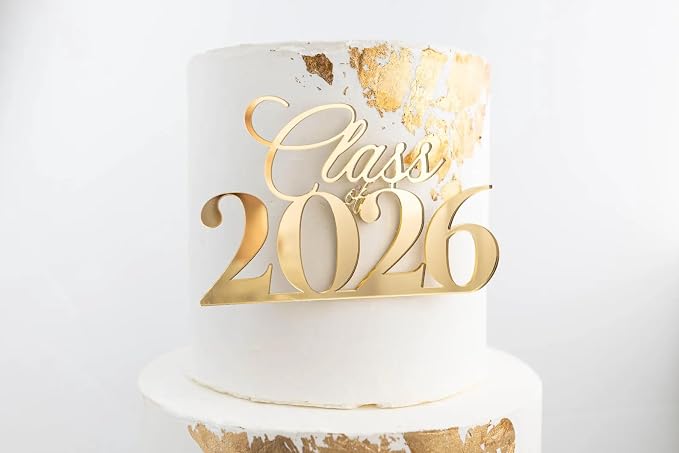 Class of 2026 Cake Topper,Congrats Grad Cake Topper,Graduate Party-2026 High School/College/Senior Graduation Party Party Decorations