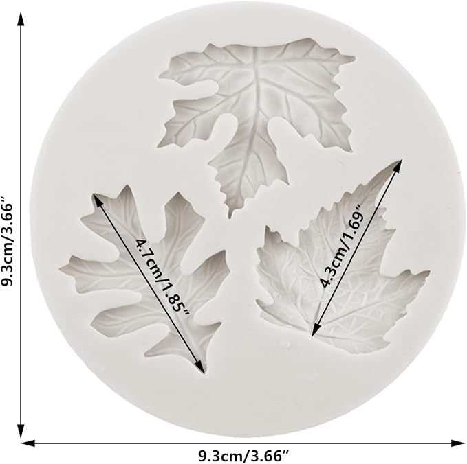 Maple Leaf Fondant Molds Maple Leaves Silicone Mold For Cake Decorating Cupcake Topper Candy Chocolate Gum Paste Polymer Clay