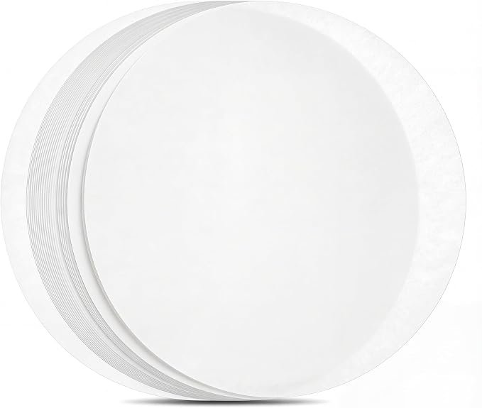 BYKITCHEN 9 Inch Parchment Paper Rounds, Set of 150, Non Stick Round Parchment Paper for Baking, Pre-cut Cake Pan Liners for Round Cake Pan, Springform Pan, Air Fryer and More