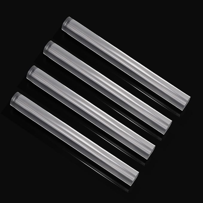 4pcs Acrylic Clay Roller, Plastic Clear Round Tube Roller Pin Polymer Clay Tools for DIY Handmade Crafts Handmade Art Supplies