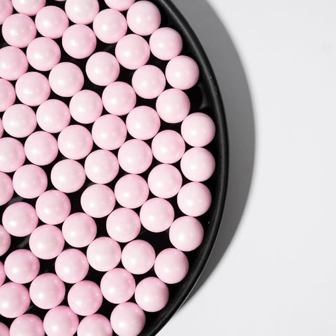 NIPEOR Pink pearls Sprinkles for Cake Decorations,Edible Pearl Sprinkles 4.6oz/130g CupcakeTopping Sprinkles Cake Decorating,Cupcake Sprinkles, Pink Sugar Candy Sprinkles10mm Pearls Pink)