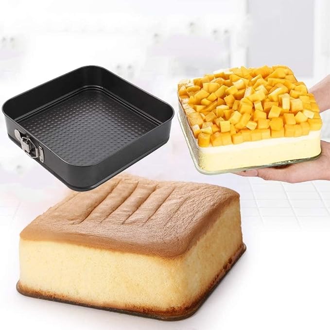 KitchenTools8''LeakproofSpringformHeartCake Pans 9"Nonstick Round cheesecake Pans10“Square Cake Mould Equipped with a detachable bottom for quick release Square RoundHeartShapedCakePans Suit