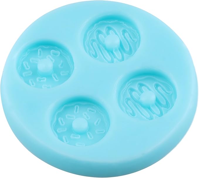 Doughnut Fondant Mold Donut Silicone Molds for Cake Decorating Cupcake Topper Chocolate Candy Gum Paste Polymer Clay