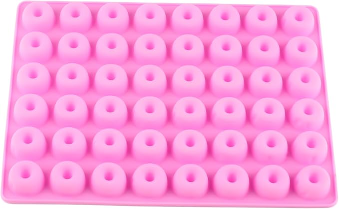 Donut Silicone Gummy Mold Mini Donut Ring Chocolate Candy Molds Pink