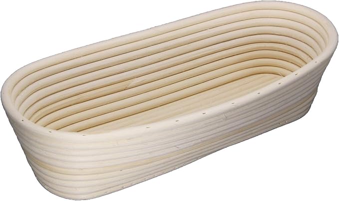 12 Inch Oval Long Banneton, BetterJonny Artisan Bread Proofing Basket +Liner Combo Set for Rising Dough