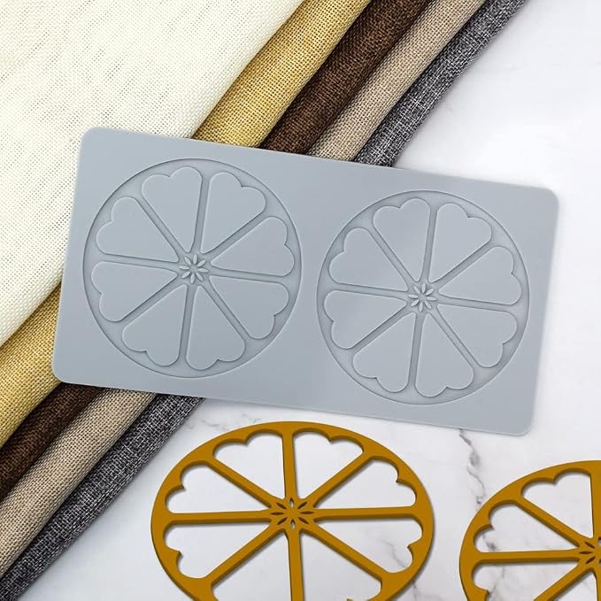 TUKE 3D Leaves Silicone Molds Flower Cake Fondant Mat Bee Leaf Pastry Moulds Rose Impression Chocolate Hollow Lace Mold (Sector_8.92x4.6x0.12inch_A)