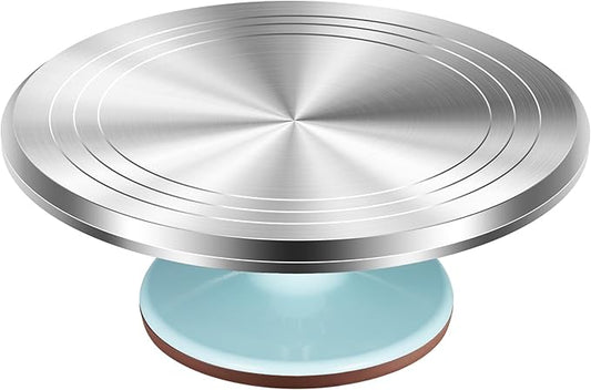 Kootek Aluminium Alloy Revolving Cake Stand 12 Inch Rotating Cake Turntable for Cake, Cupcake Decorating Supplies for Mother's Day