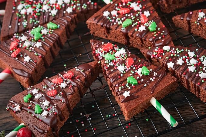 Christmas Sprinkles - 1.2 Pounds - Bulk Red and Green Tree Confetti - Holiday Sprinkles for Cookie Decorating - Christmas Jimmies for Gingerbread Cookies, Baking, Cupcakes