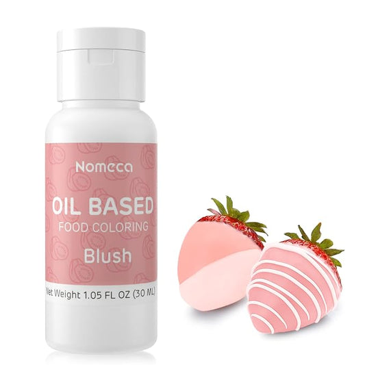 Oil Based Food Coloring for Chocolate - 30 Milliliters Upgraded Blush Oil Food Color for Baking Cake Decorating, Edible Food Dye for Candy Melts Cookies Easter Egg Icing Fondant Meringues