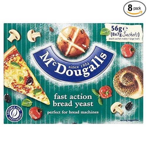 McDougalls Fast Action Dried Yeast Sachets - 8 x 7g (0.12lbs)