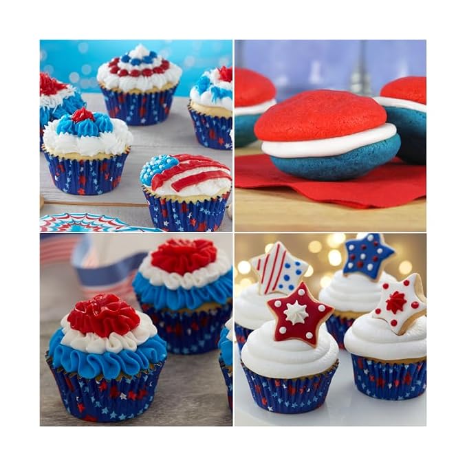 Cake Mate Decorating Icing Red, White & Blue Bundle – Great for Decorating Cakes, Cookies & More | Valentines Decorating, Holidays (three 8oz Pouches)