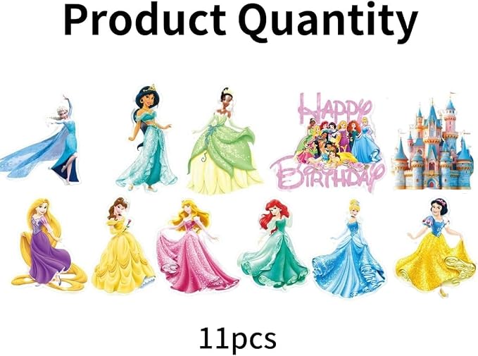 Cute Happy Birthday Cake Toppers, Cute Princess Cake Topper, Cartoon Birthday Cake Decorations, Perfect for Parties and Holiday Celebrations
