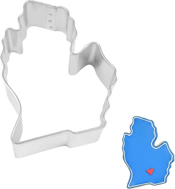 R&M Michigan State 3" Cookie Cutter – State-Shaped Baking Tool for Cookies, Fondant & Crafts
