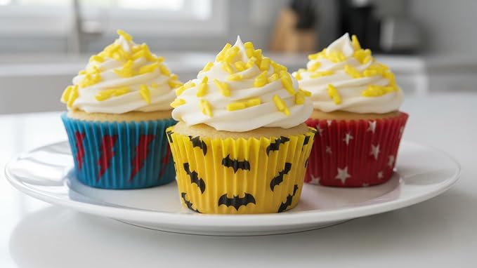 NCS Thick Lightning Bolt Shaped Edible Sprinkles – Yellow Cupcake, Cake & Cookie Decorations, 7 oz