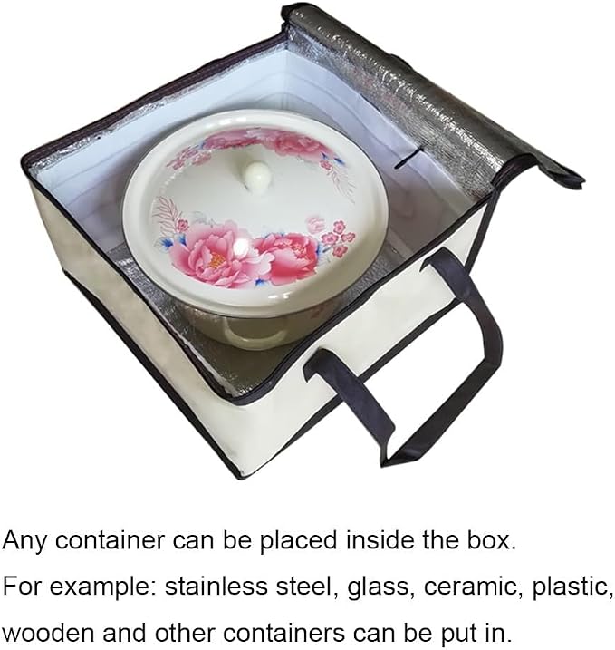 Dough Proofer Box with Heater - Temp Control, Folding Fermentation Bag for Bread Making Kit, Reusable Sour Dough Starter Jar - Bread, Yogurt, Natto (Red S)