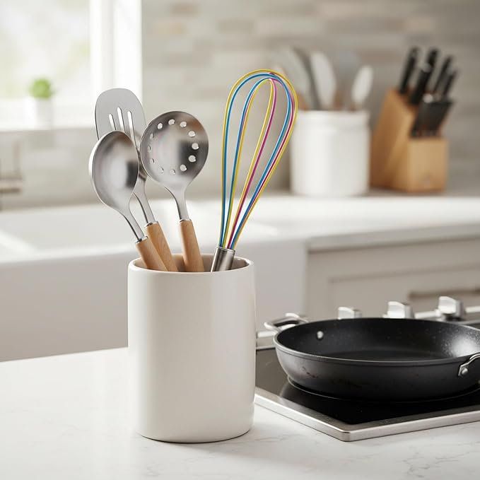 Protect Nonstick Cookware with this 13-Inch Silicone Coated Wire Whisk, Stainless Steel Kitchen Tool