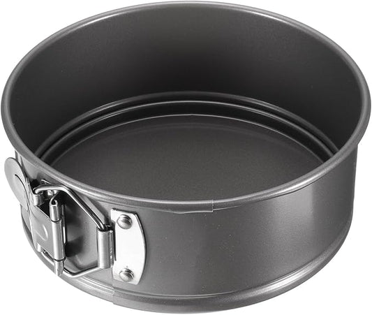 uxcell 6 Inch Springform Pan Nonstick Cake Pan with Removable Bottom Round Leakproof Cake Baking Pans Molds for Baking, Cheese Cakes, Pizza, Biscuits, Black（1pcs