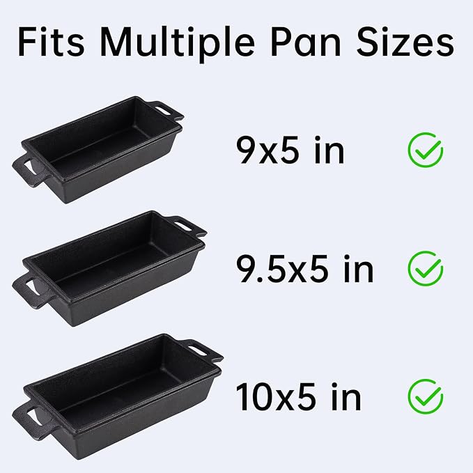NiHome 4-Pack Silicone Bread Loaf Pan Liners, Reusable and Nonstick Silicone Bread Sling, Fit for 9x5, 9.5x5, and 10x5 Inch Loaf Pans, Dishwasher Safe, Easy to Clean (White)