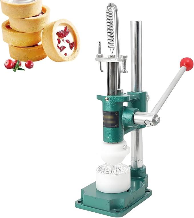 Manual Egg Pie Press Machine,with 1 Mold Kitchen Baking Tools, Cheese Tart Crust Press Machine,or Making Egg Tart Pie Crepe Cookies,Cheese tarts, Flower-Shaped tarts SN6200