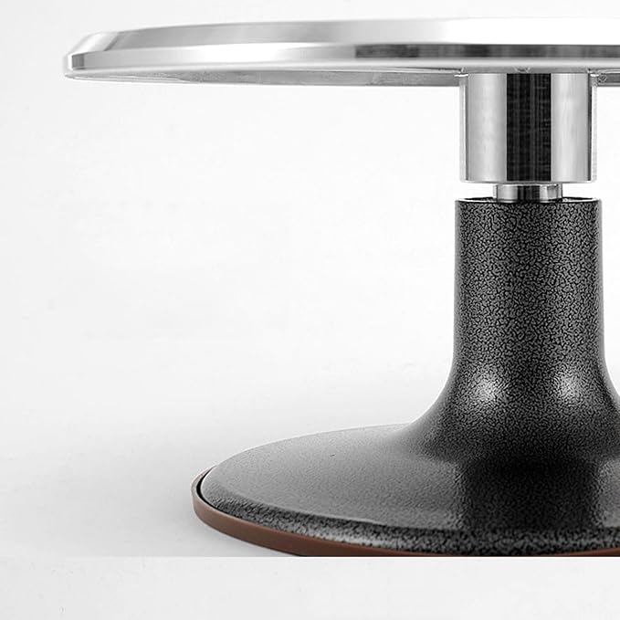 Aluminium Rotating Cake Turntable - 12 Inch Round Stand with Non-Slip Silicone Bottom for Cupcakes, Pastries & Cake Decorations