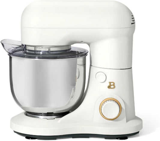 3.5 Qt Stand Mixer, with Flat Beater, Dough Hook, Whisk (White)