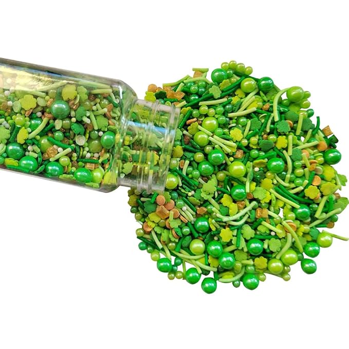 Homankit St Patrick's Day Baking Sprinkles Edible Cookie Decorations Cake Cupcake Topper Decoration 3.35 Ounce