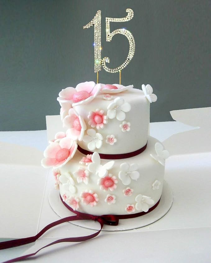 Scotamalone15 Cake Topper Premium Bling Rhinestone Diamond Gems