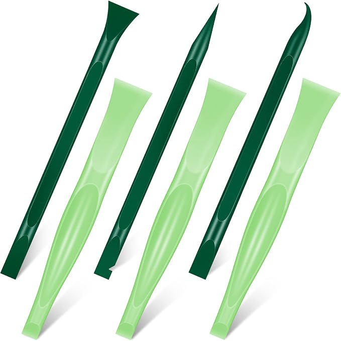 Honoson Non-scratch Plastic Scraper Tool Carbon Fiber Plastic Cleaning Tool Pen-shaped Stiff Scraper for Kitchen Sticker Scratch Cleaning