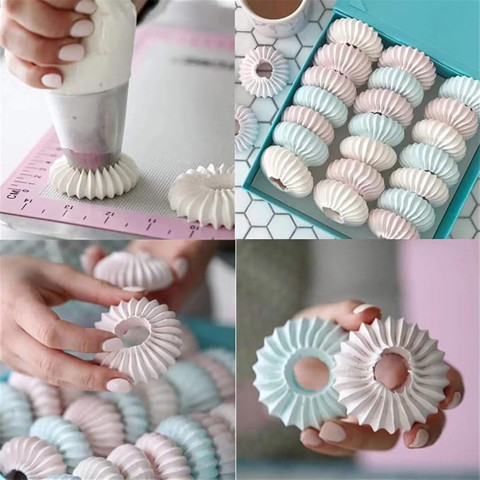 FantasyDay 4 piece Stainless Steel Piping Tips Piping Nozzles Cake Decorating Supplies Cookies Cupcake Icing Decorating Supplies Decorating Kits Frosting Icing Tips Baking Set Tools