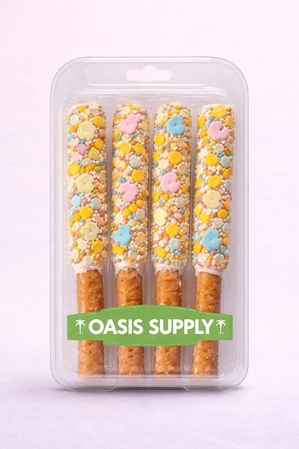 Oasis Supply Baby Shower Sprinkles & Sugar Shapes – Edible Decorations for Cakes, Cupcakes, and Cookies – Gender Reveal, Boy, Girl, and Neutral Party Baking Decorations - Ducky Mix - Assorted
