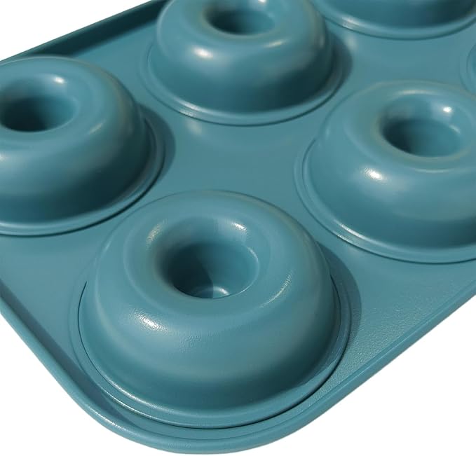 6-Cavity Nonstick Donut Pan Baking Ring Doughnut Pans for Bread Muffin Baking Pastries Cookies, Metal (1 Pack)