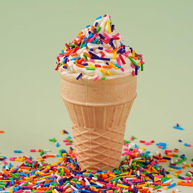 Edible Rainbow Sprinkles Bulk 16 oz Bulk Rainbow Jimmies for Ice Cream Dessert Toppings brownies Cookies, Cupcakes, Cake Decorating Birthday Baby Shower