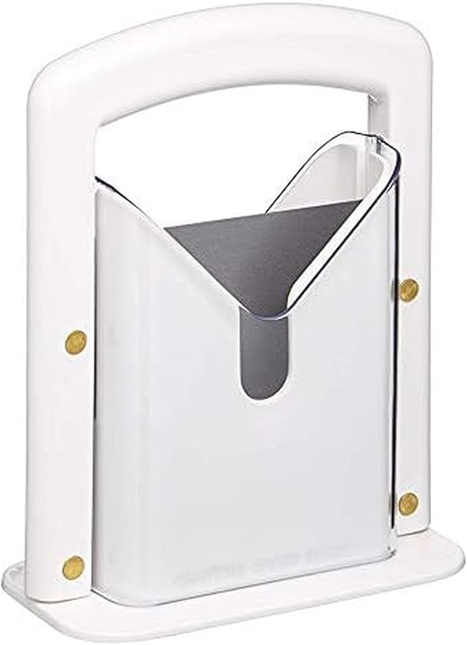 Hoan Bagel Biter Bagel Slicer and Cutter - Slices Bagels, English Muffins, Buns and Rolls Evenly and Safely - High-Carbon Stainless Steel Blade with Acrylic Safety Shield, Dishwasher Safe